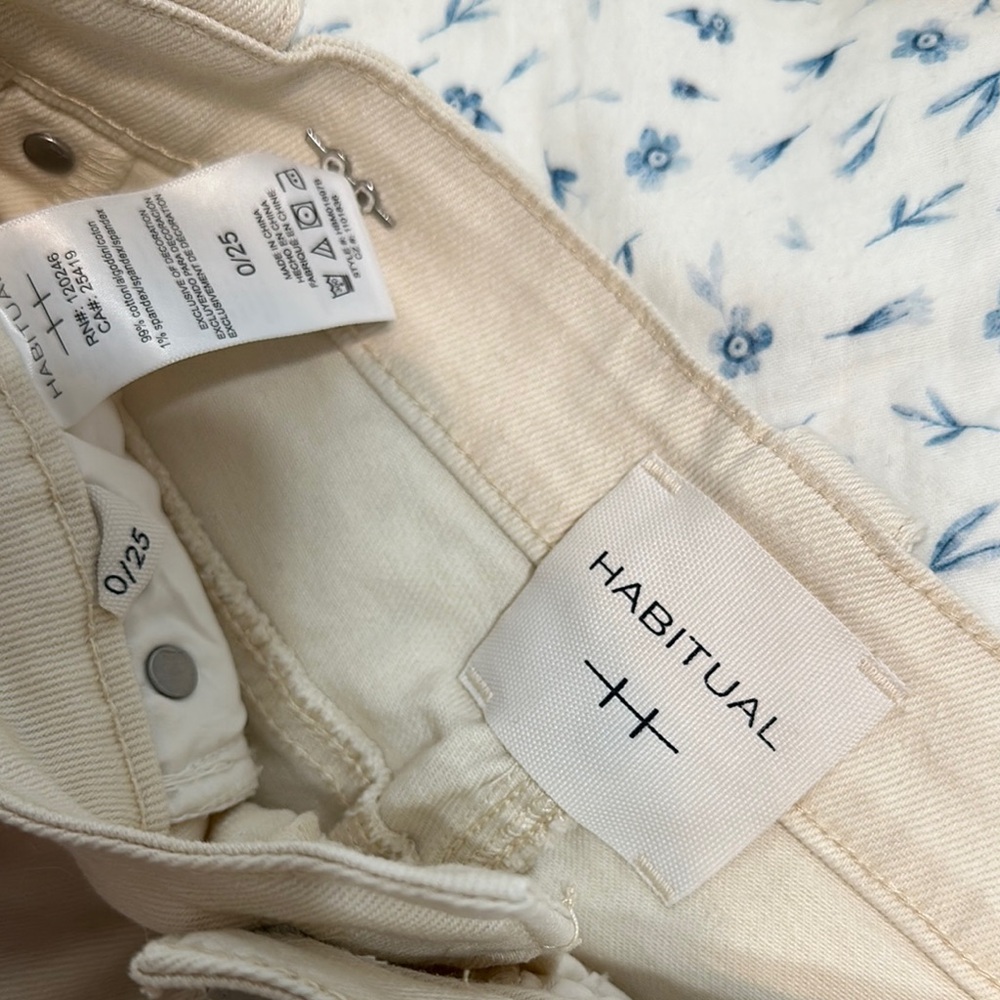 Habitual Cream Lace-Up Trousers - Picture 2 of 3